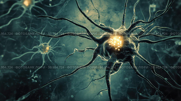 axon pulsating neuron ai generated. Стоковое AI-изображение, AI-художник Vectorwin / Фотобанк Лори