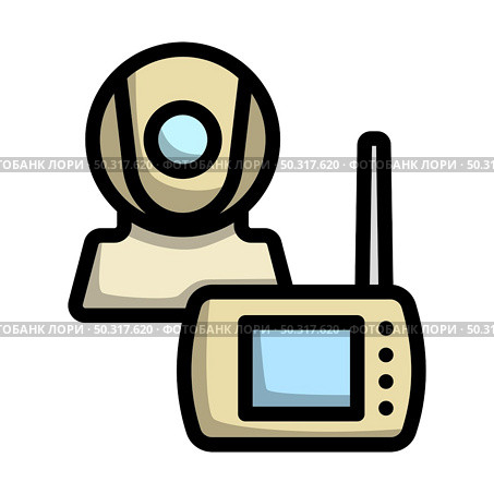 Baby Monitor Icon. Editable Bold Outline With Color Fill Design. Vector Illustration. Стоковая иллюстрация, агентство Ingram Publishing / Фотобанк Лори