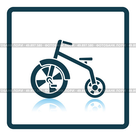 Baby trike icon. Shadow reflection design. Vector illustration. Стоковая иллюстрация, агентство Ingram Publishing / Фотобанк Лори