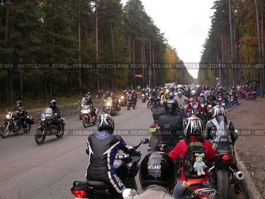 Байкеры на дорогах Пермской области (2007 год). Редакционное фото, фотограф Harry / Фотобанк Лори