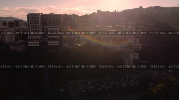 Bank of Georgia in Sunlight - Architectural Fusion of Constructivism, Soviet Modernism, and Brutalism. Стоковое видео, видеограф Поскребышев Михаил / Фотобанк Лори
