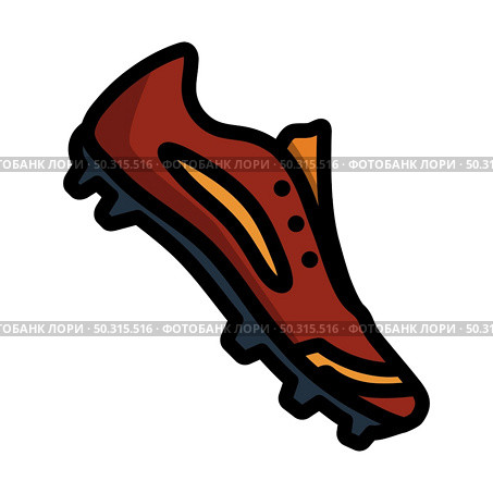 Baseball Boot Icon. Editable Thick Outline With Color Fill Design. Vector Illustration. Стоковая иллюстрация, агентство Ingram Publishing / Фотобанк Лори