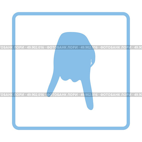 Baseball catcher gesture icon. Blue frame design. Vector illustration. Стоковая иллюстрация, агентство Ingram Publishing / Фотобанк Лори