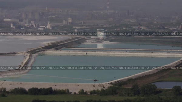 Башкирская содовая компания. Очистные сооружения. Работающий завод. Bashkir Soda Company. Treatment facilities. Working plant. (2017 год). Редакционное видео, видеограф Евгений Романов / Фотобанк Лори