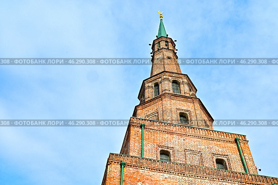 Башня Сююмбике. Казанский кремль. Город Казань. Республика Татарстан. Россия (2024 год). Стоковое фото, фотограф Александр Тараканов / Фотобанк Лори