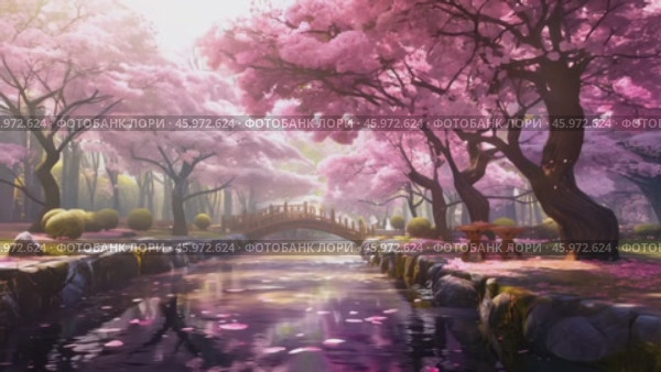 Beautiful Japanese Sakura Cherry Blossom Trees Blooming White and Pink Flowers Natural Cinematic 4K Slowmotion Footage. Стоковое AI-видео, аниматор ALLA YURTAYEVA / Фотобанк Лори