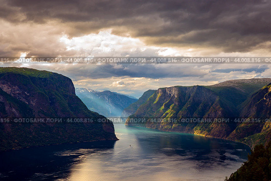 Beautiful Nature Norway Stegastein Lookout (2016 год). Стоковое фото, фотограф Андрей Армягов / Фотобанк Лори