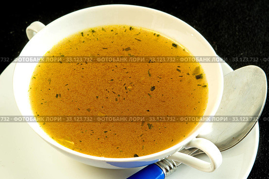 beef broth. Стоковое фото, фотограф Hans-Joachim Schneider / PantherMedia / Фотобанк Лори