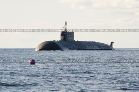 Белое море. Атомная подводная лодка "Белгород". Самая длинная в мире субмарина. Россия, Архангельская область (2021 год). Редакционное фото, фотограф Яковлев Сергей / Фотобанк Лори