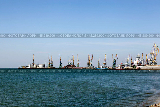 Бердянский морской торговый порт. Бердянск. Запорожская область. Стоковое фото, фотограф Сергей Афанасьев / Фотобанк Лори