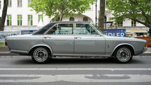 BERLIN - MAY 10, 2025: The Ford Taunus P7 mid-size family car, 1967-1968. Classic Days Berlin. Редакционное фото, фотограф Sergey Kohl / Фотобанк Лори