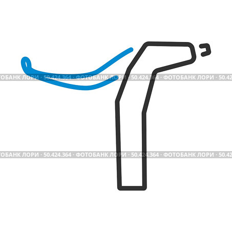 Bike HandleBar Brake Icon. Editable Bold Outline With Color Fill Design. Vector Illustration. Стоковая иллюстрация, агентство Ingram Publishing / Фотобанк Лори