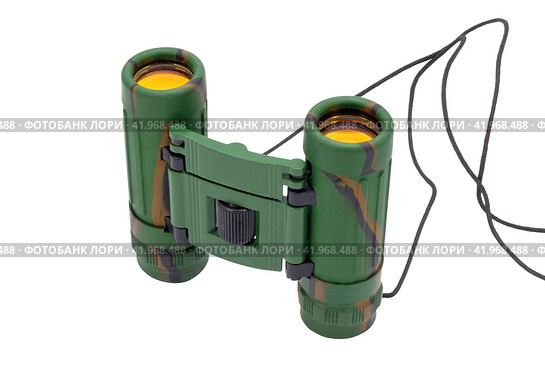 Бинокль  на белом фоне. Binoculars on a white background. Стоковое фото, фотограф Татьяна Д / Фотобанк Лори