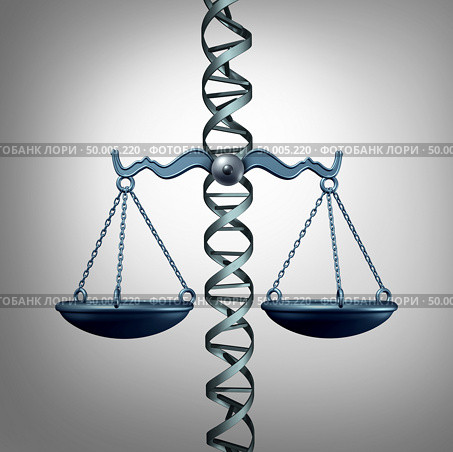 Bioethics and the law representing medicine and philosophy or medical ethics pertaining to gene editing or genetic biotechnology ethics and legislation as a 3D illustration. Стоковое фото, агентство Ingram Publishing / Фотобанк Лори