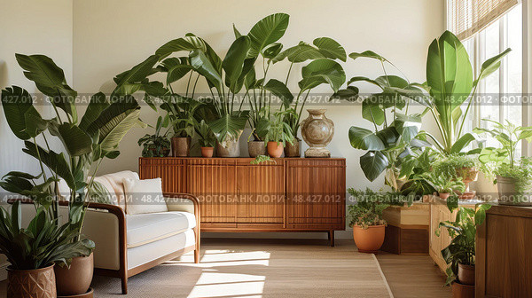 birdofparadise tropical house plants ai generated. Стоковое AI-изображение, AI-художник Vectorwin / Фотобанк Лори