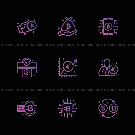 bit coin , crypto currency , money , dollar , share , mobile ,virtual money , ic , 9 eps icons set vector ,icon, vector, design,  flat,  collection, style, creative,  icons. Стоковая иллюстрация, агентство Ingram Publishing / Фотобанк Лори