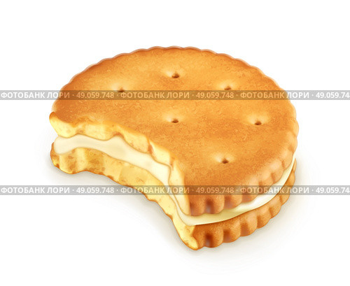 Bitten cookie, vector. Стоковая иллюстрация, агентство Ingram Publishing / Фотобанк Лори