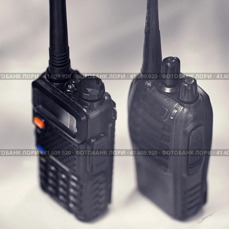 Black army radio, communication portable device. Стоковое фото, фотограф Андрей Журавлев / Фотобанк Лори