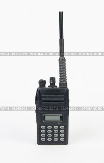 Black radio communication on white background. Стоковое фото, агентство Ingram Publishing / Фотобанк Лори