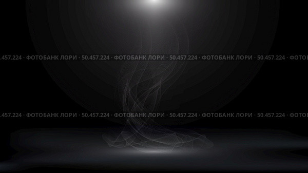 Black studio room wall background with spotlight and smoke empty space. Vector illustration. Стоковая иллюстрация, агентство Ingram Publishing / Фотобанк Лори