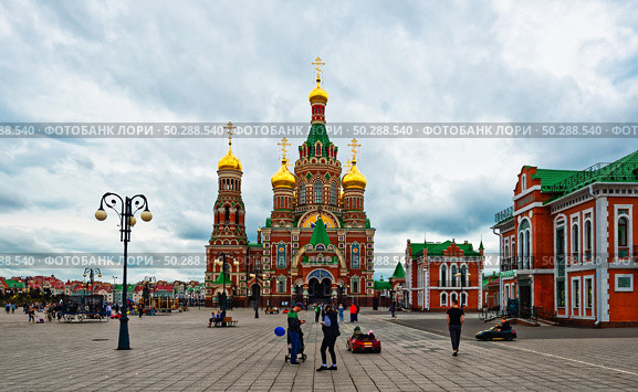 Благовещенский собор. Город Йошкар-Ола (2024 год). Редакционное фото, фотограф Макаров Алексей / Фотобанк Лори
