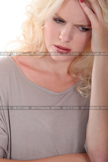 blond woman upset. Стоковое фото, агентство Ingram Publishing / Фотобанк Лори