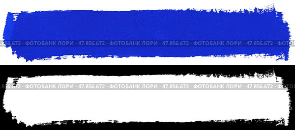 Blue stroke of paint brush. Стоковая иллюстрация, иллюстратор Роман Самохин / Фотобанк Лори