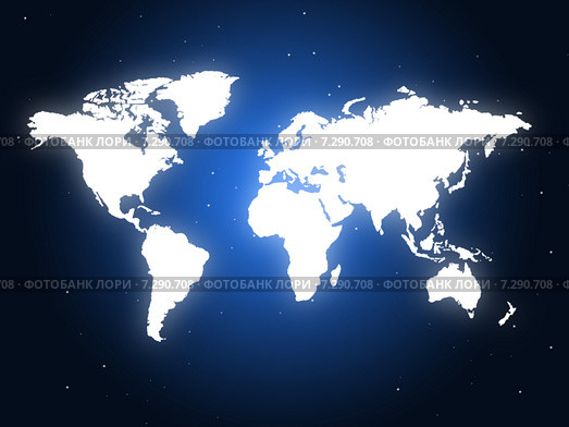 Blue World Represents Globally Design And Globalize. Стоковая иллюстрация, иллюстратор Stuart Miles / Фотобанк Лори