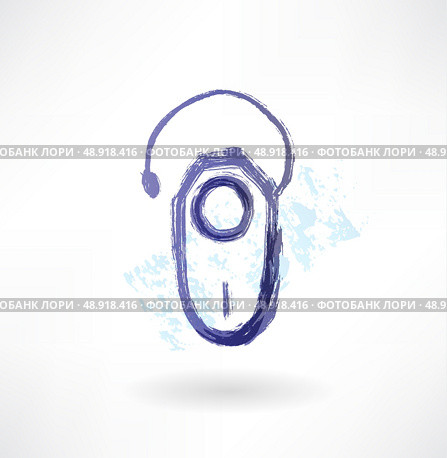 bluetooth headset grunge icon. Стоковая иллюстрация, агентство Ingram Publishing / Фотобанк Лори