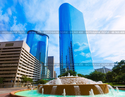 Bob and Vivian Smith fountain in Houston downtown Texas US. Стоковое фото, агентство Ingram Publishing / Фотобанк Лори