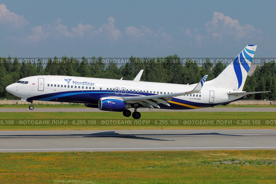 Boeing 737-800 авиакомпании "NordStar" (2014 год). Редакционное фото, фотограф Александр Тарасенков / Фотобанк Лори