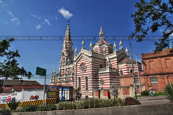 Bogota / Colombia - 06 Jan 2020: Santuario Nuestra Senora del Carmen, the church in Bogota, Colombia. Редакционное фото, фотограф Сергей Стрелков / Фотобанк Лори
