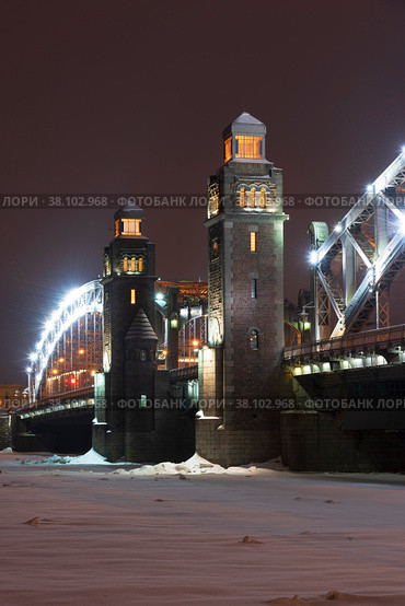 Большеохтинский мост. Санкт-Петербург (2019 год). Редакционное фото, фотограф Александр Щепин / Фотобанк Лори