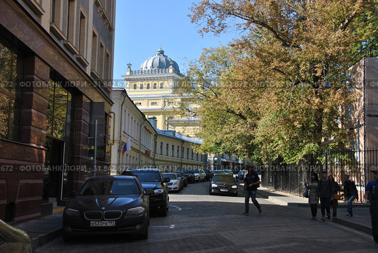 Большой Спасоглинищевский переулок. Тверской район. Город Москва (2014 год). Редакционное фото, фотограф lana1501 / Фотобанк Лори