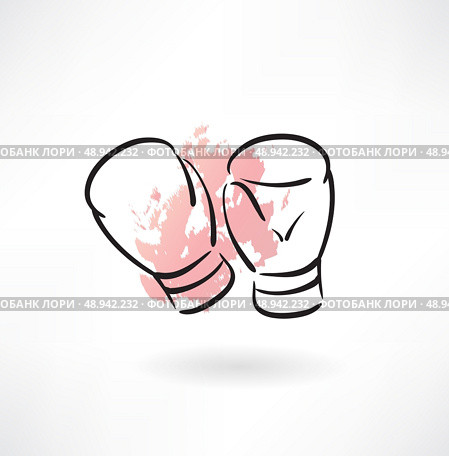 boxing gloves grunge icon. Стоковая иллюстрация, агентство Ingram Publishing / Фотобанк Лори
