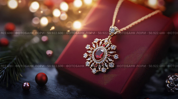 bracelet jewelry christmas gift ai generated. Стоковое AI-изображение, AI-художник Vectorwin / Фотобанк Лори