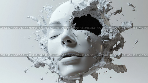 breathable collapsing face mask ai generated. Стоковое AI-изображение, AI-художник Vectorwin / Фотобанк Лори