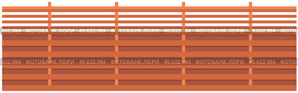 Brick colored forged fence vector illustration. High concrete or metal orange fence with lattice. Element of landscape and interior of outdoor territory. Site fencing isolated on white background. Brick colored forged fence. Element of landscape of outdoor territory vector illustration. Стоковая иллюстрация, агентство Ingram Publishing / Фотобанк Лори