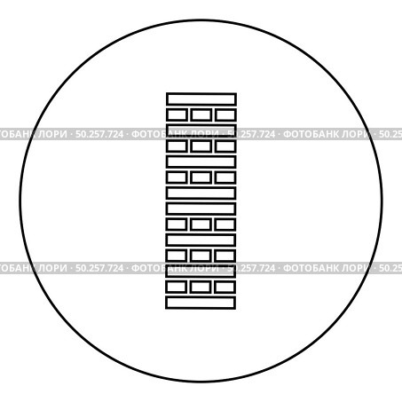 Brick Pillar Blocks in stack game for home adult and kids leisure Board games Wooden block icon in circle round outline black color vector illustration flat style simple image. Brick Pillar Blocks in stack game for home adult and kids leisure Board games Wooden block icon in circle round outline black color vector illustration flat style image. Стоковая иллюстрация, агентство Ingram Publishing / Фотобанк Лори