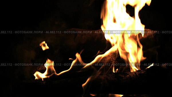 Burning wood in the fire. Стоковое фото, фотограф David Kashakhi / Фотобанк Лори