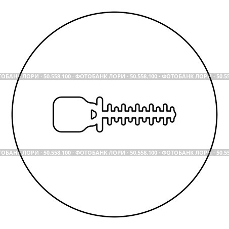 Bush cutter trimmer for bushes mowing hedge garden work concept icon in circle round black color vector illustration image outline contour line thin style simple. Bush cutter trimmer for bushes mowing hedge garden work concept icon in circle round black color vector illustration image outline contour line thin style. Стоковая иллюстрация, агентство Ingram Publishing / Фотобанк Лори