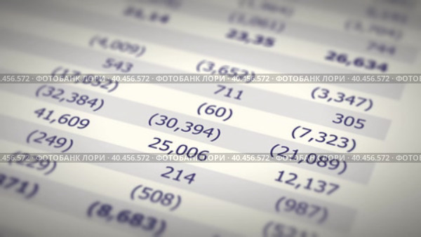 Business finance and income statement, accounting, statistics and analytic research concept. A company's balance sheet. Стоковая анимация, аниматор Евгений Тарасенко / Фотобанк Лори