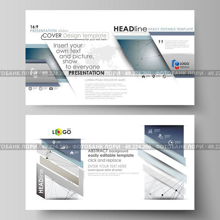 Business templates in HD format for presentation slides. Abstract vector layouts in flat design. DNA and neurons molecule structure. Medicine, science, technology concept. Scalable graphic.. Business templates in HD format for presentation slides. Abstract vector layouts in flat design. DNA and neurons molecule structure. Medicine, science, technology concept. Scalable graphic. Стоковая иллюстрация, агентство Ingram Publishing / Фотобанк Лори