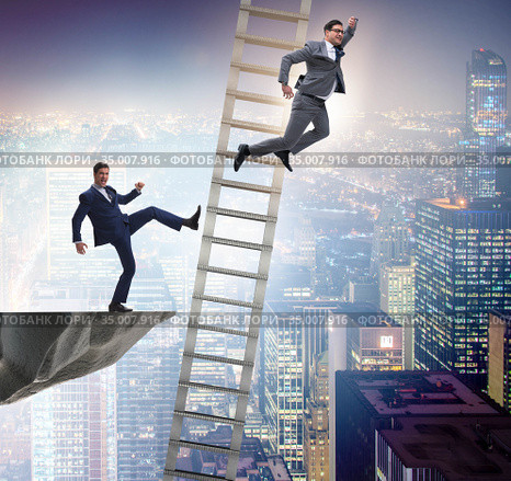 Business unethical competition concept with businessmen. Стоковое фото, фотограф Elnur / Фотобанк Лори