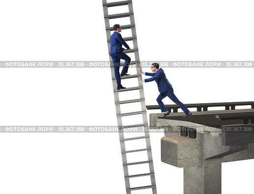 Business unethical competition concept with businessmen. Стоковое фото, фотограф Elnur / Фотобанк Лори