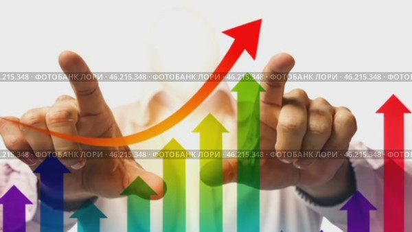 Businessman and growing graph investment. Finance save. Success, growth wealth stock market. Business in the digital age. Trading chart in financial concepts. Prosperity. Cryptocurrency. Technology. Стоковое AI-видео, аниматор Марина Демидюк / Фотобанк Лори