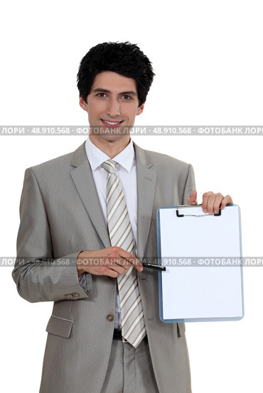 Businessman pointing. Стоковое фото, агентство Ingram Publishing / Фотобанк Лори
