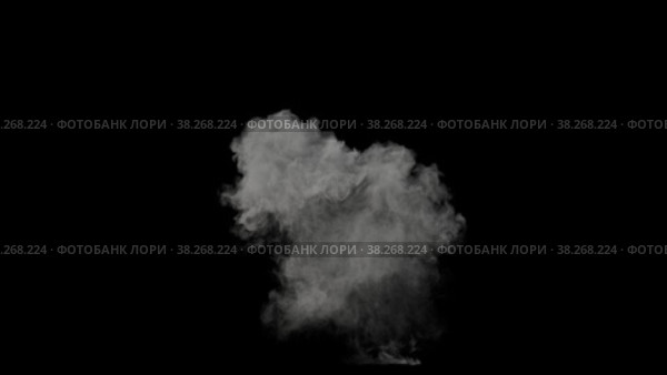 Быстрый Взрыв Дыма и Пыли с Альфа Каналом в 4К версия 05. Стоковая анимация, аниматор Max Konnov / Фотобанк Лори