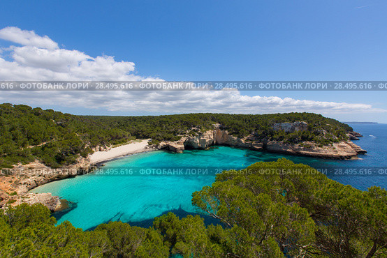 Cala Mitjaneta in Menorca Ciutadella at Balearic islands. Стоковое фото, фотограф Tono Balaguer / Ingram Publishing / Фотобанк Лори