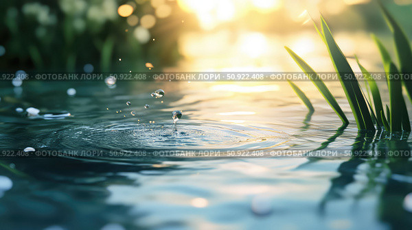 calm tranquil water ai generated. Стоковое AI-изображение, AI-художник Vectorwin / Фотобанк Лори